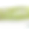 Vert acidulé: 5 perles verre lampwork 12mm feuille d'argent fleurs style murano (pv764) 