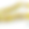 Jaune: 5 perles verre lampwork 12mm feuille d'argent fleurs style murano (pv763) 