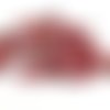 30 perles "dents" aiguillettes coquillage nacré rouge foncé 15 à 25mm  (pn78) 