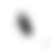 1 pendentif agate pointe laiton argenté noir 8x28mm (pg224) 