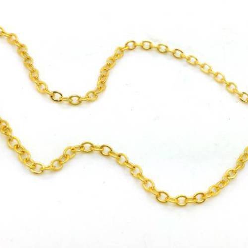1m chaîne fine laiton doré or sans nickel maillons 1.8x2mm (ch51) 