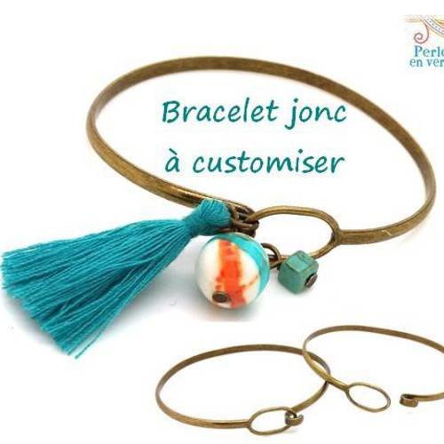 1 bracelet jonc à customiser coloris bronze (bra36) 