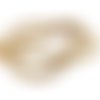 50 perles en verre doré electroplate abacus facettes 3x4mm (pv714) 