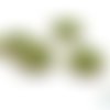 2 cabochons céramique craquelée vert clair 20mm à coller (cab107) 