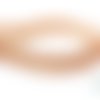 10 perles en verre givré orange pâle / champagne 8mm cut ab(pv711) 