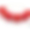 6 perles 14mm céramique émaillée rouge (pc216) 
