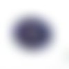 1 grand donut verre millefiori 34mm fleuri bleu façon murano (pv678) 