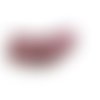 1 perle tube en verre prune feuille d'argent 30mm façon murano  (pv143) 