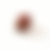 1 grosse perle céramique, vieux rose moucheté bronze,  25x34mm (pc7) 