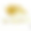 100 embouts pour pincer cordon plume ou pompon, métal doré or ( f70) 