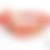 20 perles agate veines de dragon effet givré, orange, 8mm (pg204) 