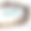 10 perles plates coquillage naturel blanc tacheté marron, 12 à 20mm (pn63) 