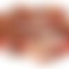 Perles chips  agate orange brique 5 à 10mm, 1 fil de 80cm (pg189) 