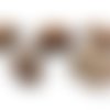 3 gros coquillages type cauris marron, breloque de 25 à 30mm (pn53) 