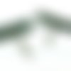 4 breloques libellules, patine vert de gris bronze sans nickel 42x46mm (bre442) 
