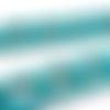 6 perles carrées howlite turquoise, connecteurs 19x19mm (ph156) 