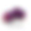 2 grosses perles lampwork16x27mm mauve spirale violette, artisanat indien (pv635) 
