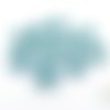 10 cabochons résine turquoise fleur 6x8mm, à coller (cab101) 