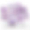 20 sequins en nacre violette, breloques diamètre 10mm (pn44) 
