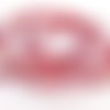 Rouge rose ab : 20 perles coniques en verre à facettes, 3.5x6mm (pv613) 