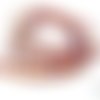 Rouge rose orangé ab : 20 perles coniques en verre à facettes, 3.5x6mm (pv612) 