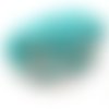 Turquoise: kit bracelet wrap manchette suédine clous strass or argent + 3 breloques (kit120) 