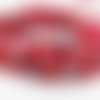 Rouge: 1 m cordon tissage ethnique diamètre 6mm (fil108) 