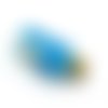 1 pendentif breloque glace bleu turquoise,  bijou gourmand kawai, 20x44mm (bg18) 