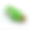 1 pendentif breloque glace verte,  bijou gourmand kawai, 20x44mm (bg17) 