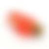 1 pendentif breloque glace orange,  bijou gourmand kawai, 20x44mm (bg13) 