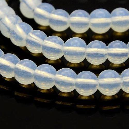 30 perles d'opale,  diamètre 4mm idéal pour bracelet wrap (pg148) 