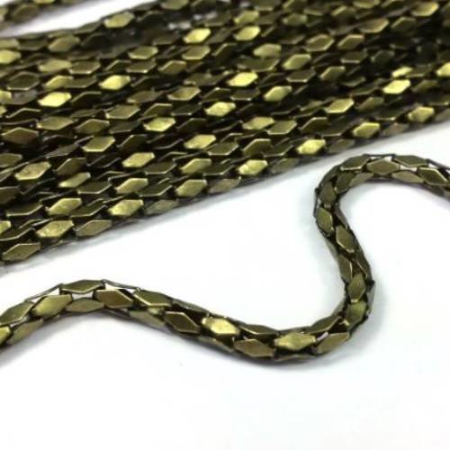 1 mètre de chaîne serpent bronze, diamètre 2mm (ch36) 