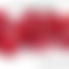 5 perles en verre lampwork rouges à pois, 13 à 15mm, artisanat indien (pv556) 