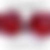 1 perle en verre lampwork coeur rouge 11x20mm, artisanat indien (pv532) 