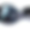 1 grand connecteur noir en céramique, reflets irisés, 24x30mm (pc125) 