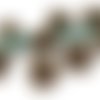 10 perles bélières, tubes ciselés, coloris bronze, sans nickel, 5x9mm (pm170) 