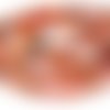 10 perles agate 6mm à facettes rose/brun/orange (pg123) 