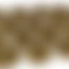 20 breloques sequins froissés, coloris bronze, sans nickel, diamètre 13mm(bre301) 