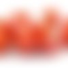 Orange: 10 perles en céramique émaillée  8 à 9mm (pc117) 