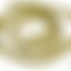 1 fil de 85 perles toupies bicones en verre kaki olivine, 4mm (pv448) 
