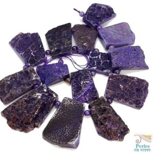 30 Perles En Agate Facettées Violette 4 Mm - Lot Pour Création Bijoux DIY