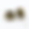 50 perles rondelles gros trou 4.5mm, laiton bronze sans nickel, 3.5x8mm (pm146) 