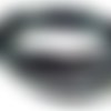 2 mètres cordon noir  diamètre 2mm (fil83) 