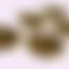 5 breloques rondes ajourées, bronze sans nickel, 18x22mm (bre226) 