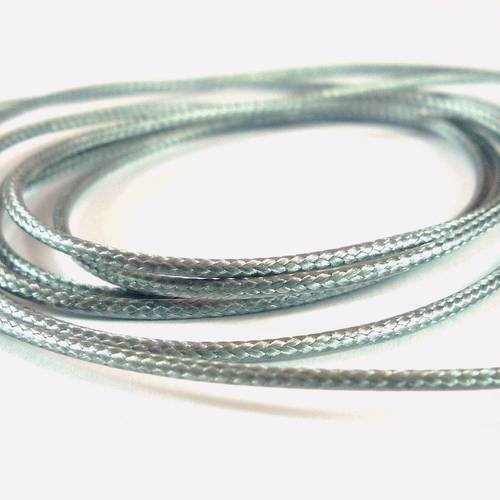 5 mètres fil polyester ciré gris, diamètre 1.2mm (fil72) 