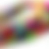 1 fil de 32 perles tubes multicolores en howlite, 4x13mm, (ph1) 