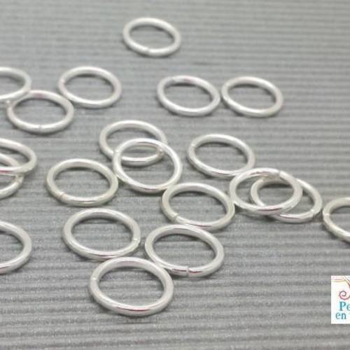 30 grands anneaux 12mmx1mm métal argenté sans nickel (ap164) 