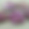 5 perles fleurs violettes, effet taches d'encre,  acrylique, 40mm (ps45) 