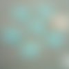 1 breloque  coeur turquoise émail et strass, 16x18mm,(bre137) 