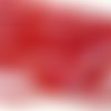 20 perles en verre tchèques tube hexagonal  rouge siam ruby ab 10x4mm (ptch58) 